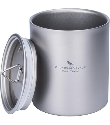 SOTO Outdoors - AeroMug Titanium 450ml Camping Mug - Light Weight